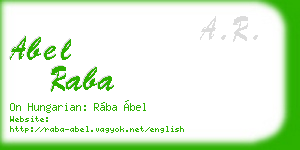 abel raba business card